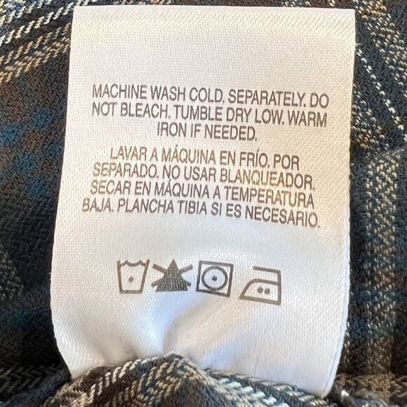 Outdoor Life Blue Western Plaid Button Up Long Sleeve Pearl Snap Buttons Size XL - Picture 11 of 15